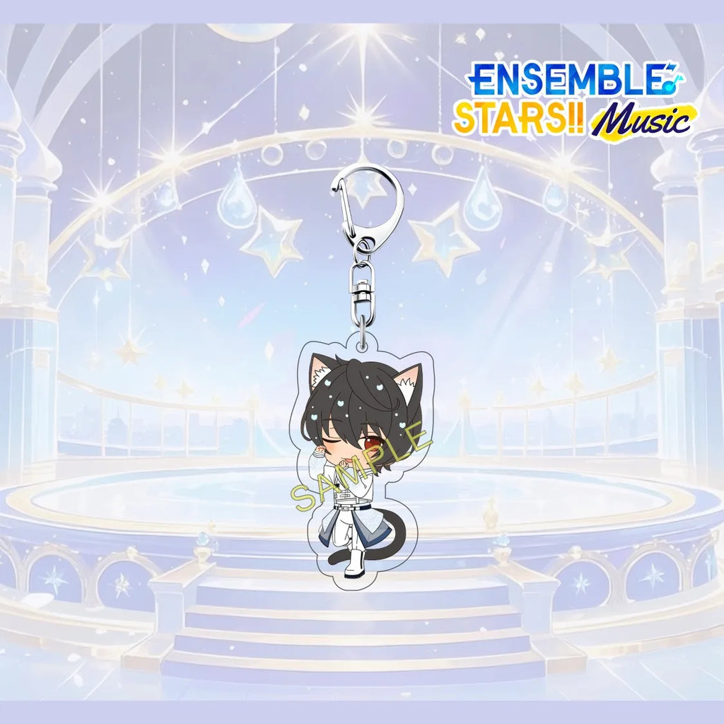 Porte-clés en acrylique de 6 cm avec personnage mignon de l'anime Ensemble Stars, pendentif pour sac à dos, décoration de clé de voiture, cadeau de collection pour fans