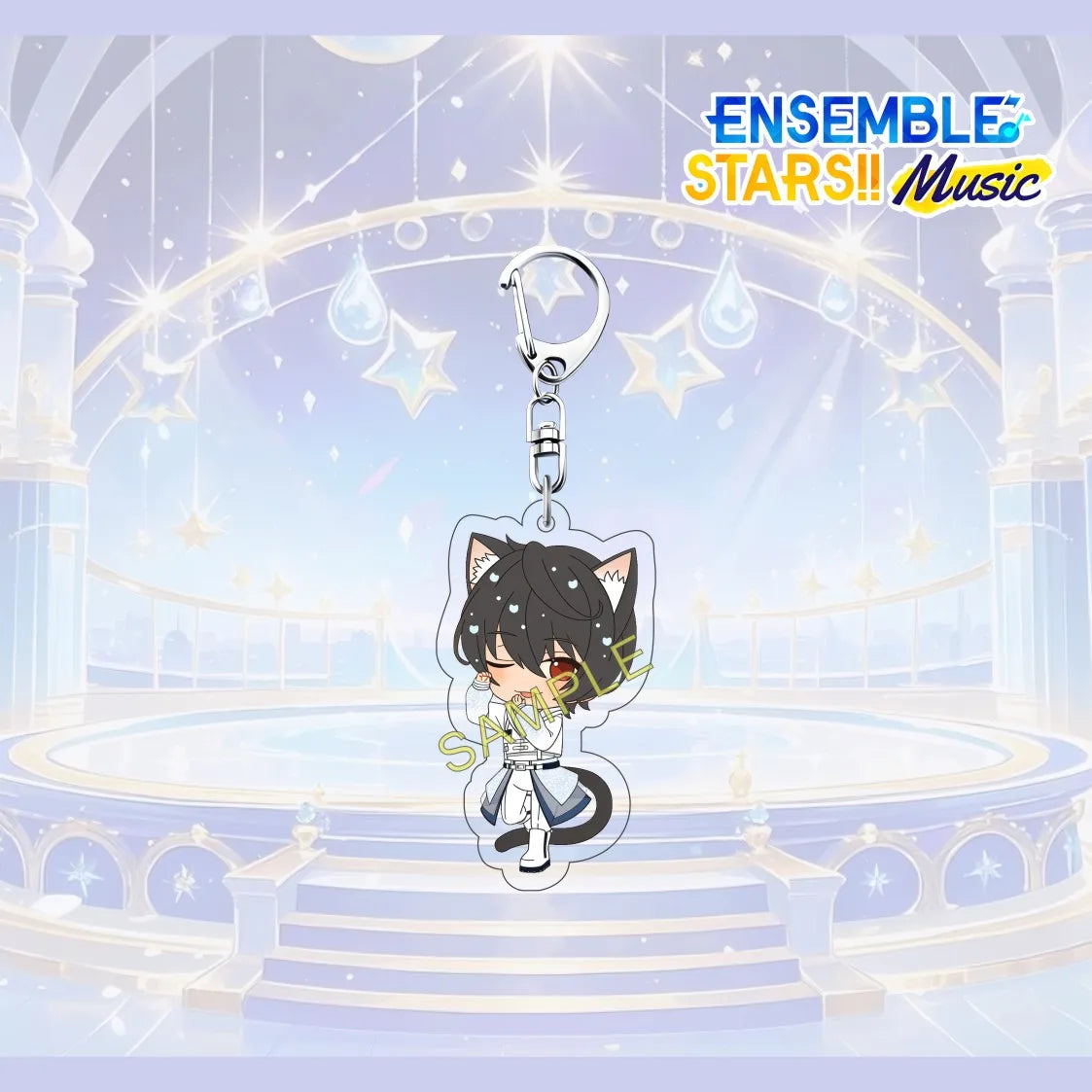 Porte-clés en acrylique de 6 cm avec personnage mignon de l'anime Ensemble Stars, pendentif pour sac à dos, décoration de clé de voiture, cadeau de collection pour fans