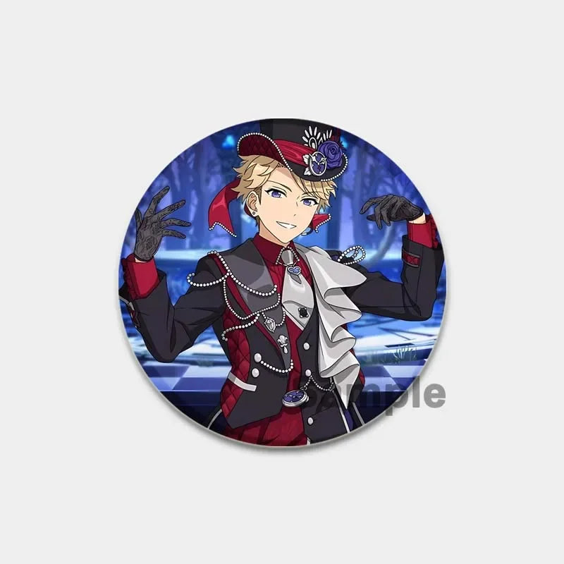 Ensemble d'étoiles rondes faites à la main pour sac à dos, épingles de dessin animé amusantes, accessoires de collection d'anime, décoration de chapeau d'insigne, broches encliquetables