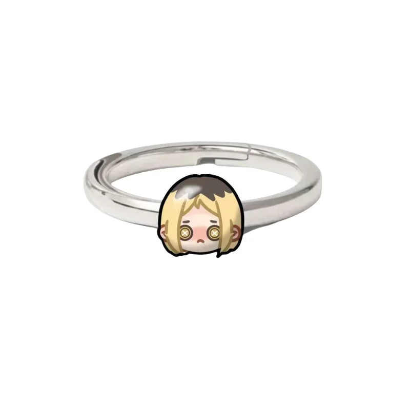 Haikyuu!! Kageyama KozumeKENMAS HinMiShoyo-Bague Ajustable pour Couple, Bijoux Périphpopularité Originaux, Cadeau d'Anniversaire