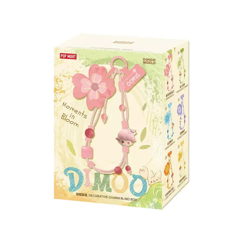 Authentique Pop Mart Dimoo Moments In Bloom Series Charm Décoratif Boîte Mystère Cordon de Téléphone Tendance Cadeau de Collection
