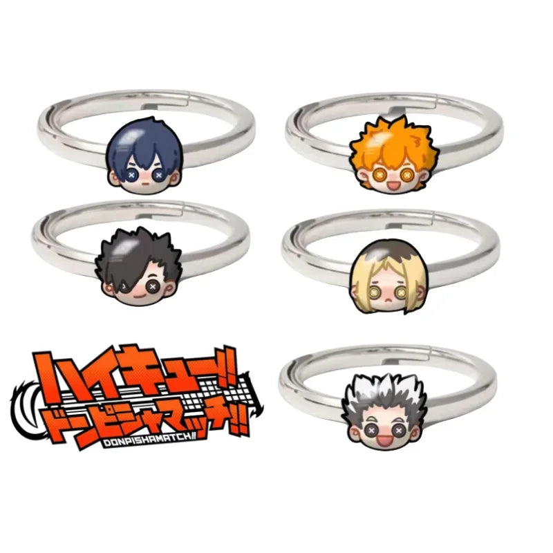 Haikyuu!! Kageyama KozumeKENMAS HinMiShoyo-Bague Ajustable pour Couple, Bijoux Périphpopularité Originaux, Cadeau d'Anniversaire