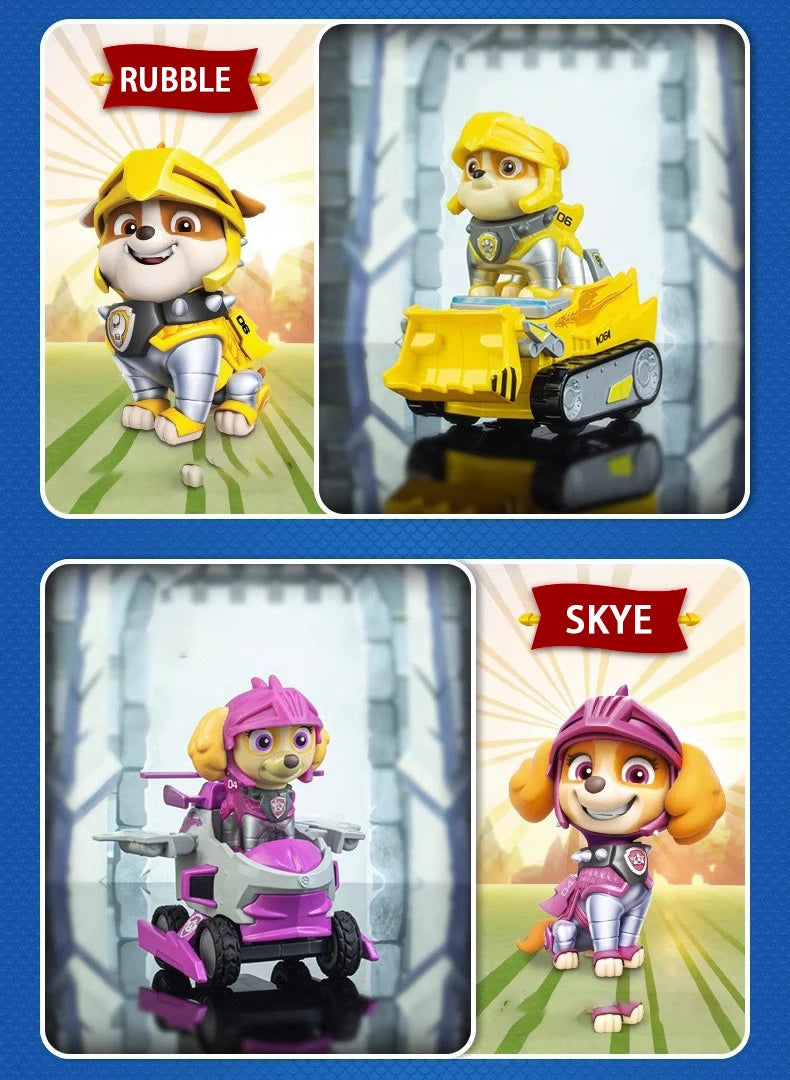 PAW Patrol – équipe de sauvetage de grande réalisation, chien de puissance, assemblage de dessin animé, pendentif de voiture électrique fait à la main, jouet, cadeau d'anniversaire pour enfants