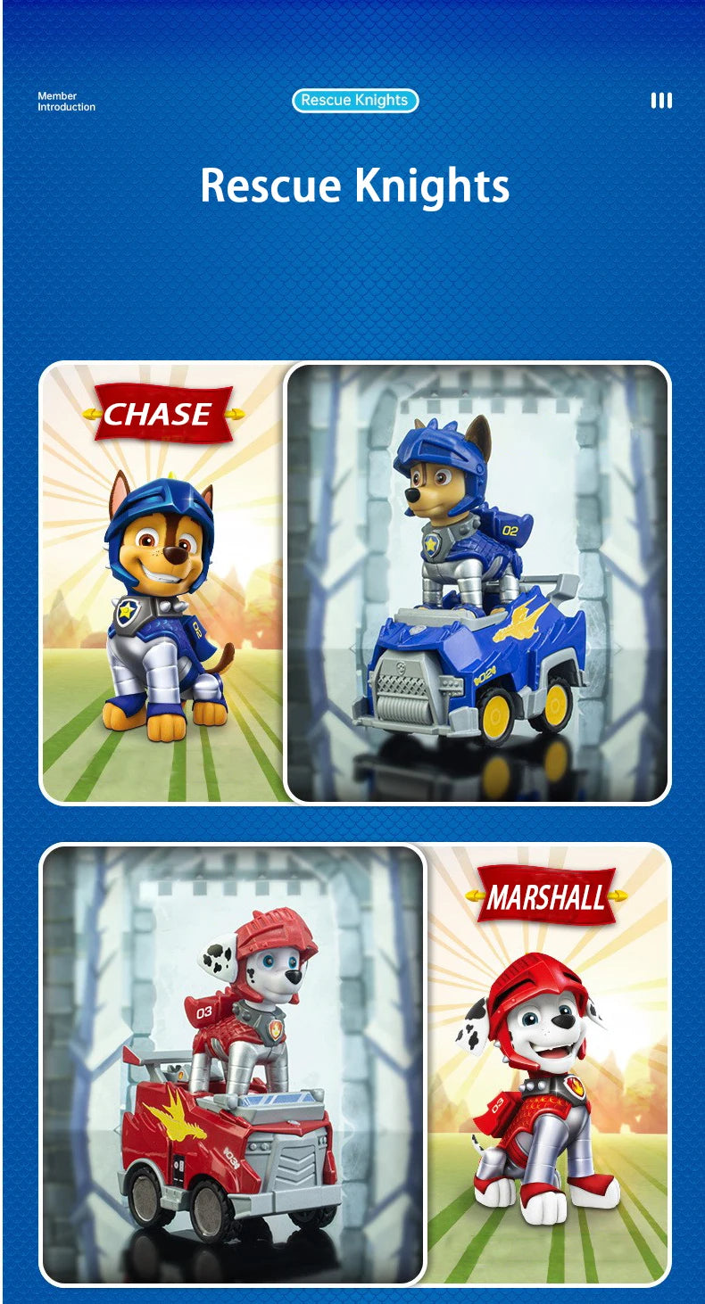 PAW Patrol – équipe de sauvetage de grande réalisation, chien de puissance, assemblage de dessin animé, pendentif de voiture électrique fait à la main, jouet, cadeau d'anniversaire pour enfants