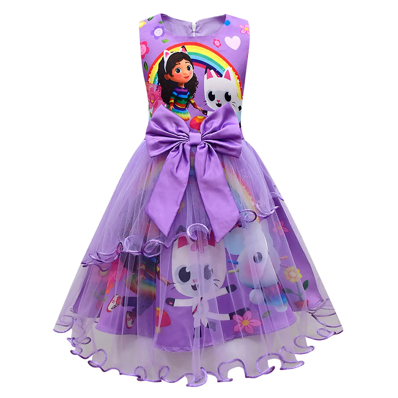 Costume de maison de poupée Gabby pour enfants, vêtements de chat Gabbys mignons, robe de princesse pour bébés filles, cadeau de fête de carnaval