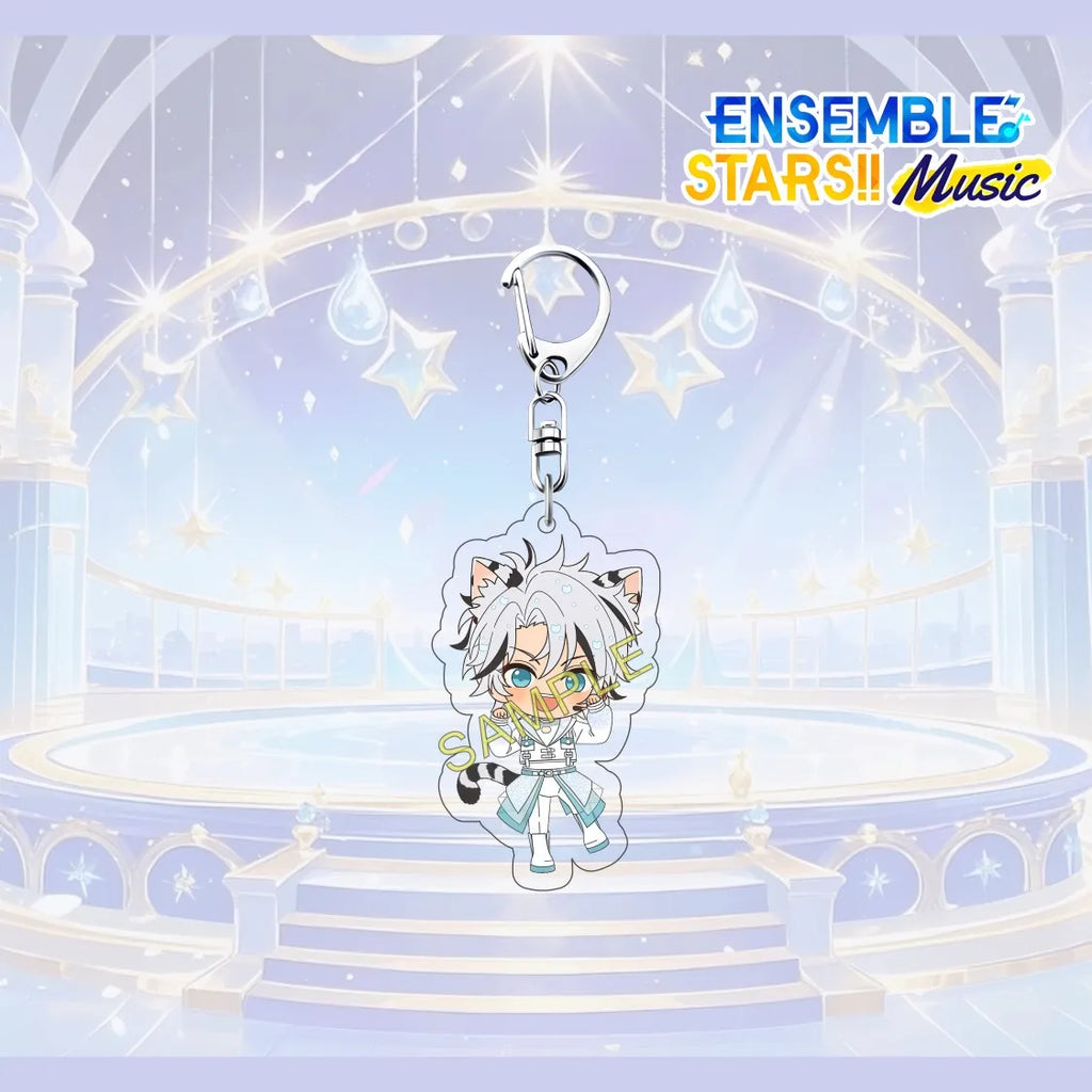 Porte-clés en acrylique de 6 cm avec personnage mignon de l'anime Ensemble Stars, pendentif pour sac à dos, décoration de clé de voiture, cadeau de collection pour fans