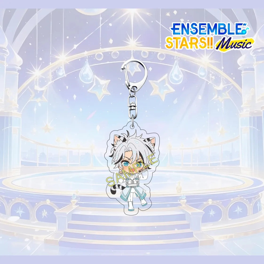 Porte-clés en acrylique de 6 cm avec personnage mignon de l'anime Ensemble Stars, pendentif pour sac à dos, décoration de clé de voiture, cadeau de collection pour fans