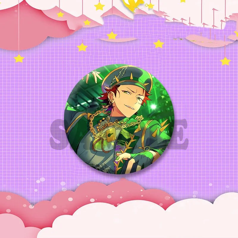 Ensemble étoiles jeu Badge rond créatif dessin animé idole bouton broche vêtements sac à dos bijoux accessoires décoration épinglettes