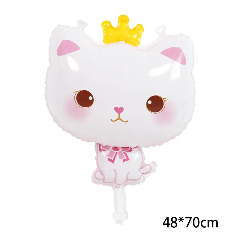 Ensemble de ballons numérotés Gabby Dollhouse Cats, décoration de fête d'anniversaire pour enfants, ballons en latex et aluminium, cadeau jouet pour fille Gabby's Doll