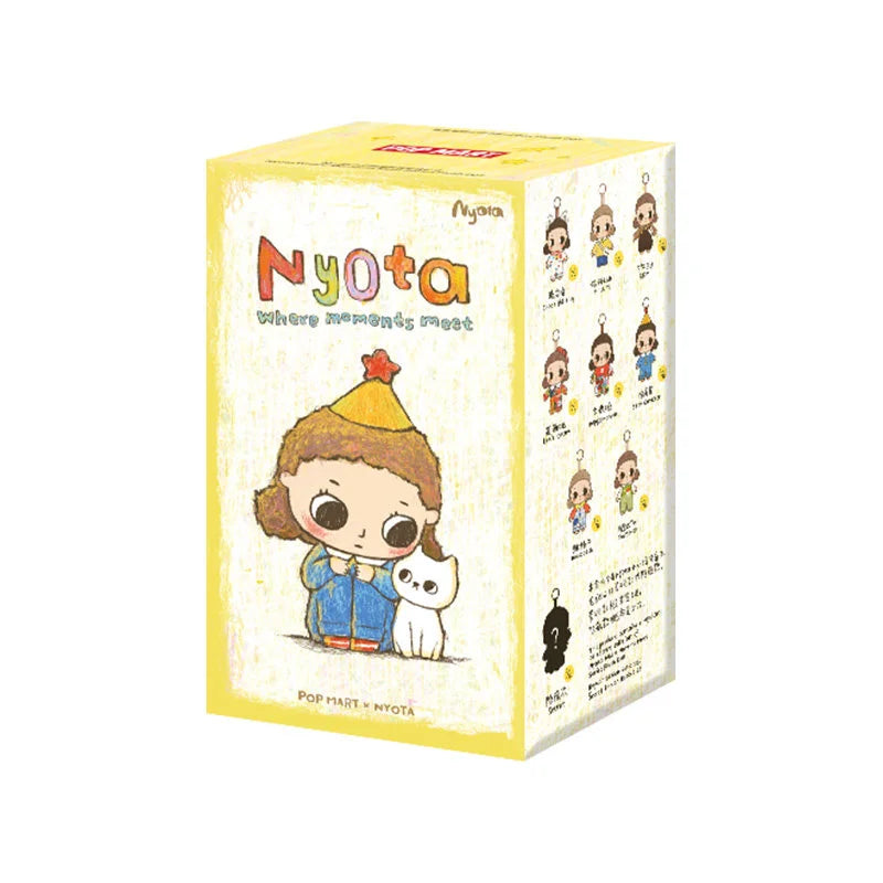 Figurine en peluche authentique Pop Mart Nyota Where Moments Meet Series, boîte mystère, jouet de collection en PVC, décoration de bureau, cadeau pour collectionneurs