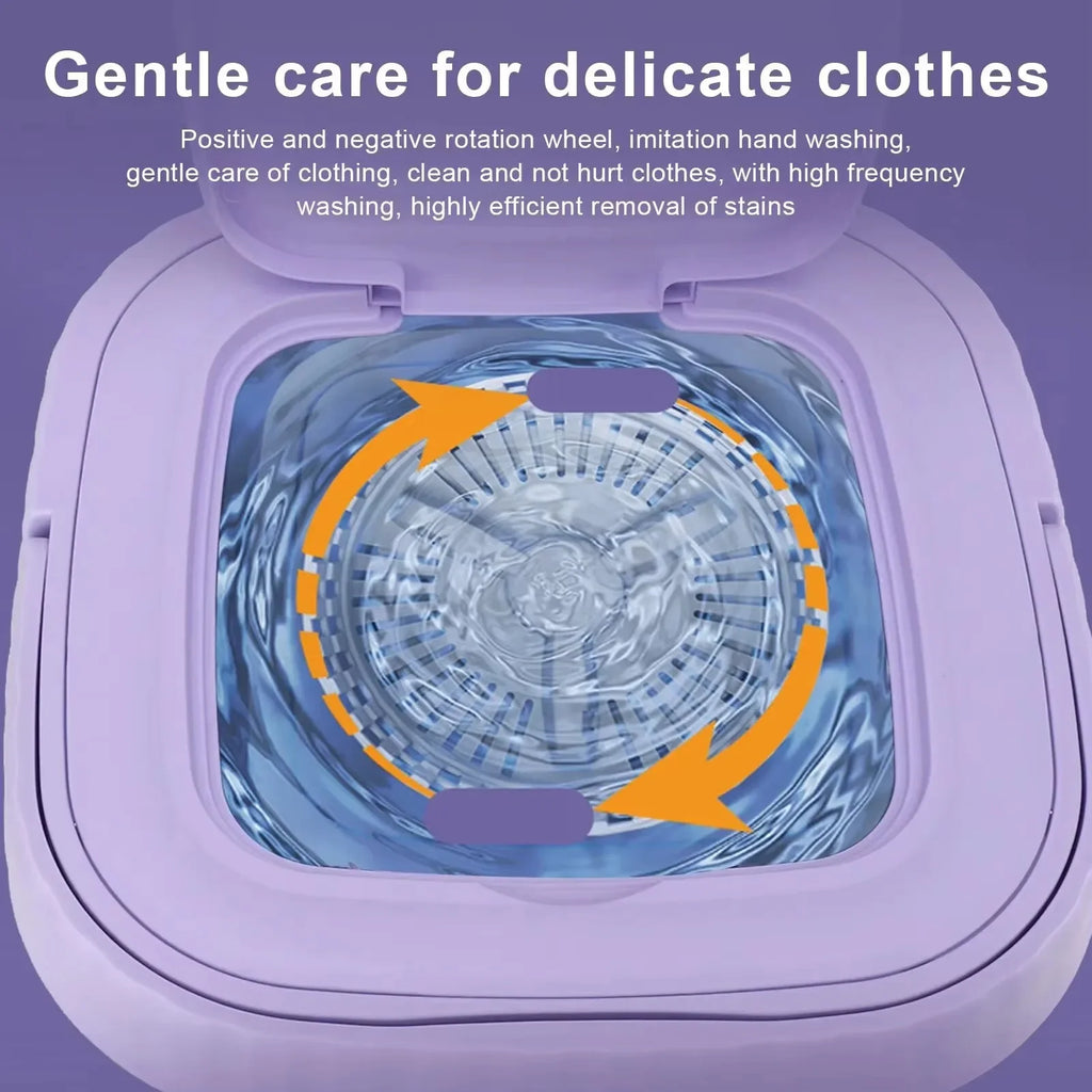 Petite Machine à laver pliable Portable 8l, avec sèche-linge rotatif, pour chaussettes, sous-vêtements, culottes, Mini Machine à laver domestique