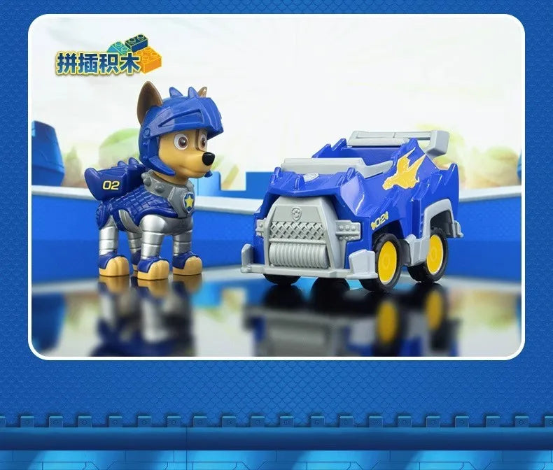 PAW Patrol – équipe de sauvetage de grande réalisation, chien de puissance, assemblage de dessin animé, pendentif de voiture électrique fait à la main, jouet, cadeau d'anniversaire pour enfants