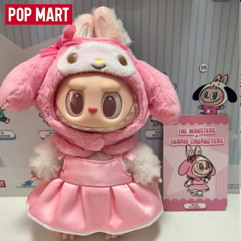 POP MART LABUBU Série de collaboration Sanrio, mignon et adorable, un article classique et de haute qualité, parfait pour les cadeaux de Noël mystère