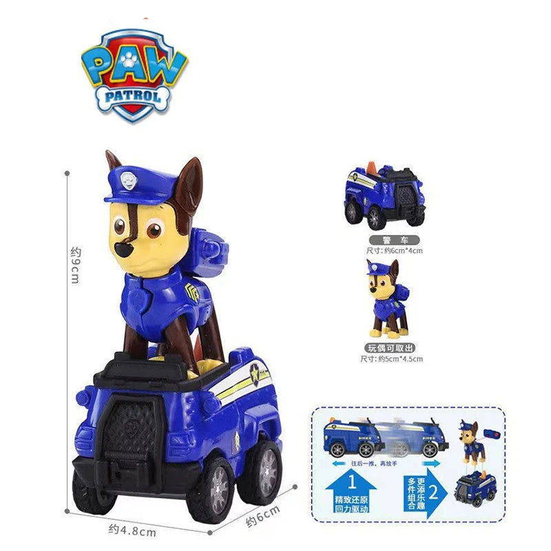 PAW Patrol – équipe de sauvetage de grande réalisation, chien de puissance, assemblage de dessin animé, pendentif de voiture électrique fait à la main, jouet, cadeau d'anniversaire pour enfants