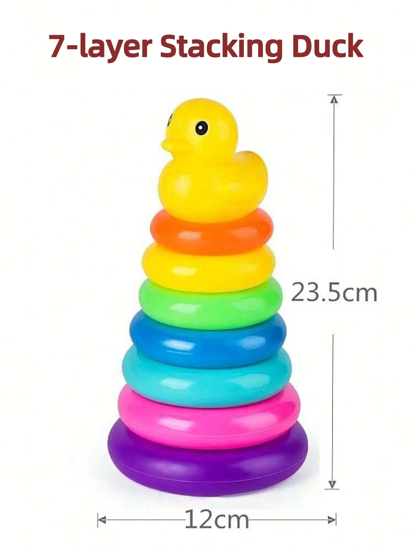 Canard Arc-en-Ciel Montessori à Empiler – Jeu d'Éveil et de Motricité pour Enfants
