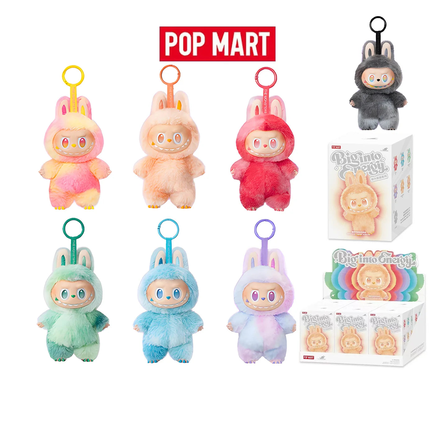 POP MART 3.0 Big in Energy LABUBU boîte aveugle devinez sac vinyle peluche mignon Figurine cadeau pour enfants adultes