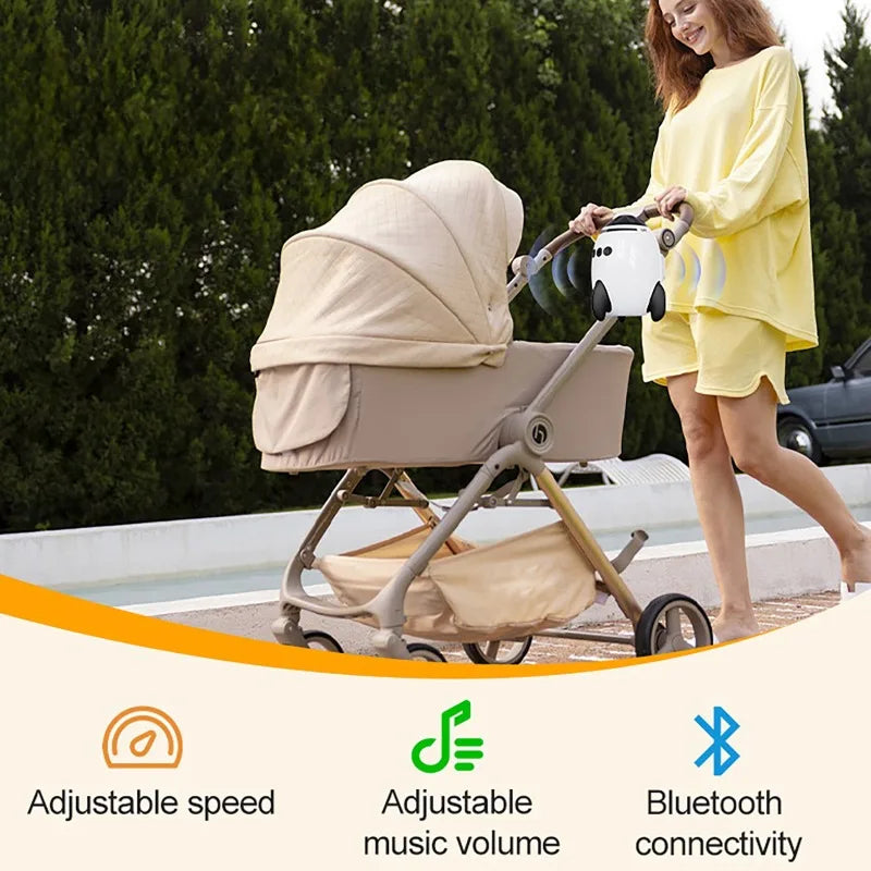Dispositif Apaisant Portable pour Bébé – Balanceur de Poussette Bluetooth Rechargeable USB-C