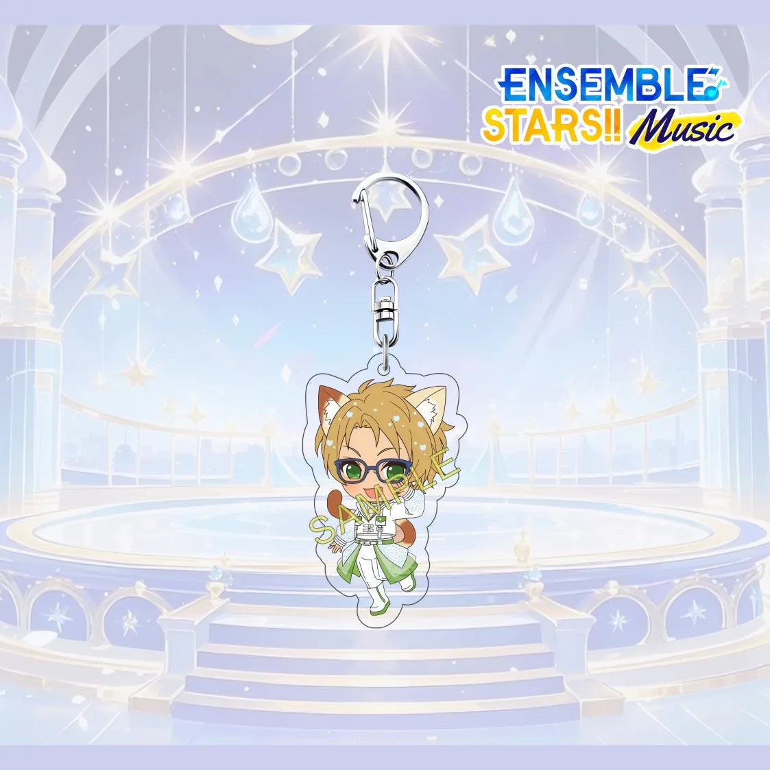 Porte-clés en acrylique de 6 cm avec personnage mignon de l'anime Ensemble Stars, pendentif pour sac à dos, décoration de clé de voiture, cadeau de collection pour fans