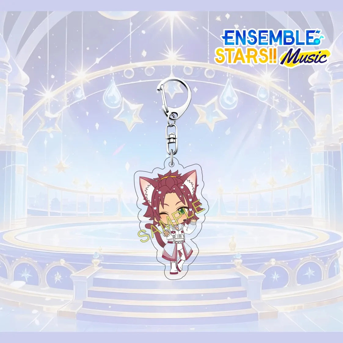Porte-clés en acrylique de 6 cm avec personnage mignon de l'anime Ensemble Stars, pendentif pour sac à dos, décoration de clé de voiture, cadeau de collection pour fans