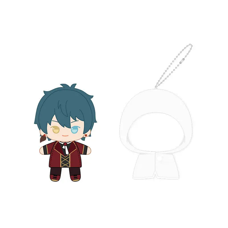 Ensemble Stars!! 2 Poupées à doigts en peluche douce style imperméable, porte-clés et pendentifs de sac, figurines mignonnes, jouets d'anime et de jeu, poupées de collection