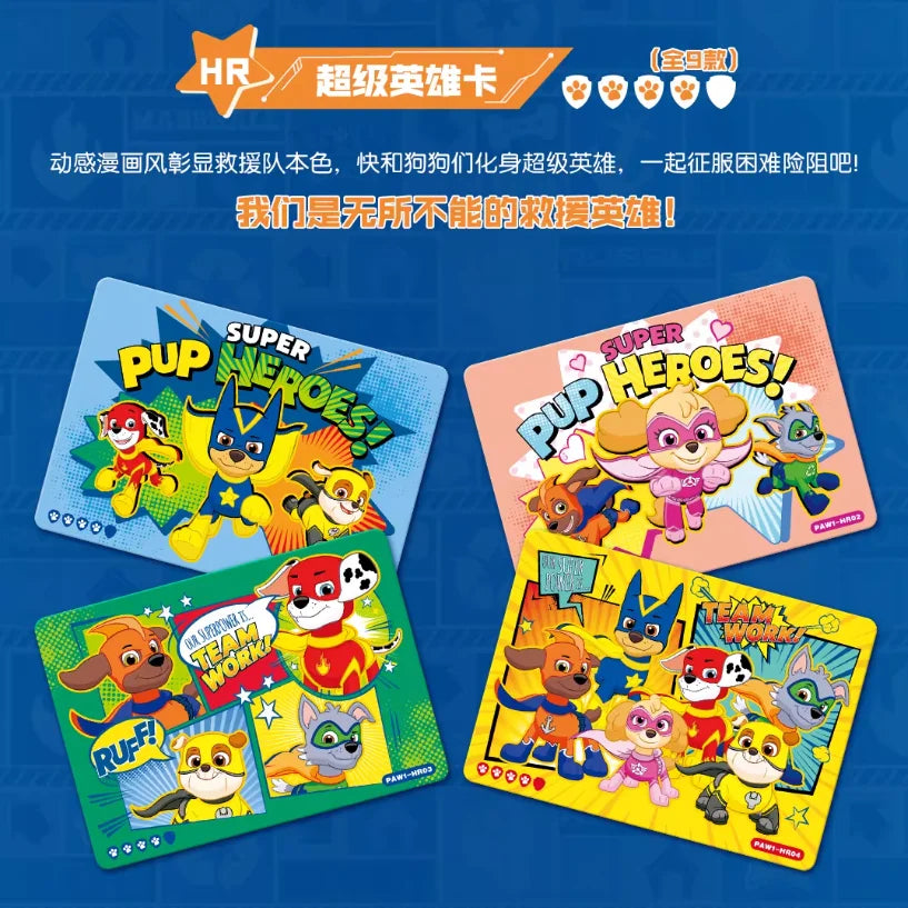 Cartes à collectionner PAW Patrol, la première série de sacs d'aventure, cartes à collectionner, cartes de collection, cartes cadeaux, jouets