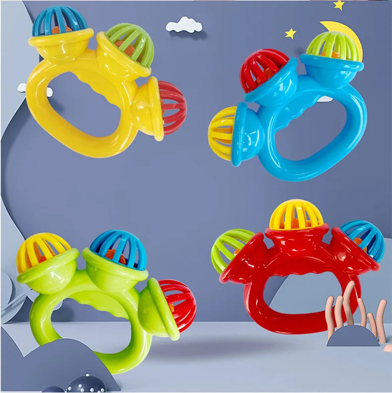 Hochet Sensoriel Bébé à Saisir – Anneau Musical d’Éveil Montessori pour Nouveau-Né