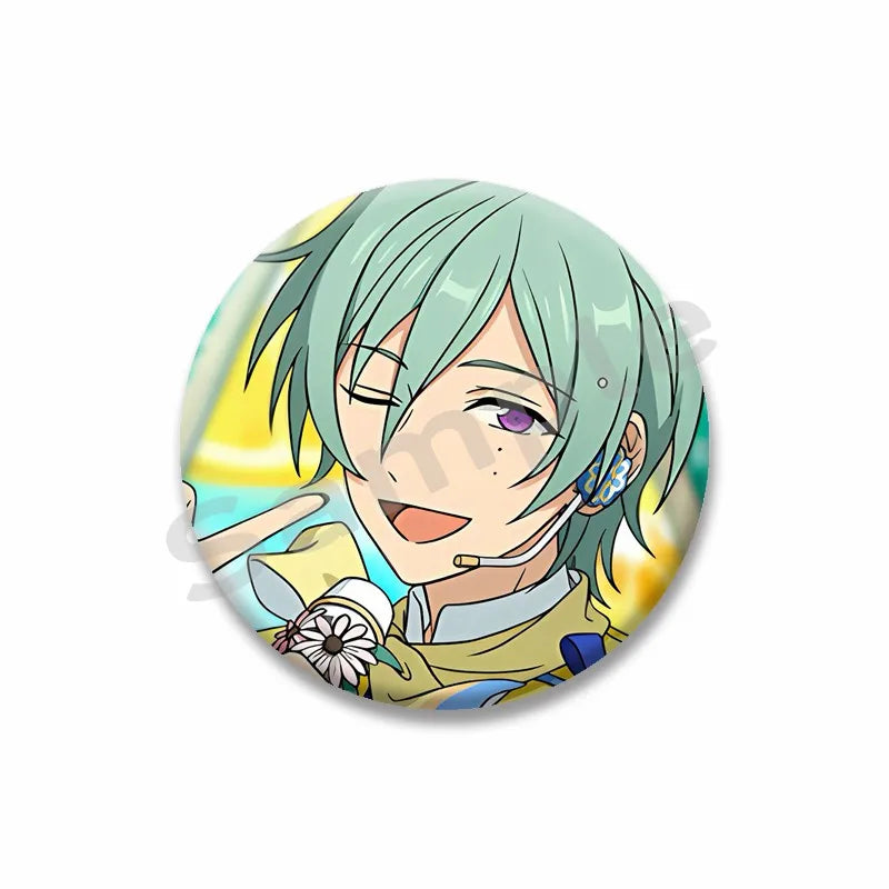 Ensemble étoiles Anime broche sur sac à dos dessin animé rôle Tatsumi Kazehaya Eichi Tenshouin Badge pour vêtements bijoux cadeau pour amis
