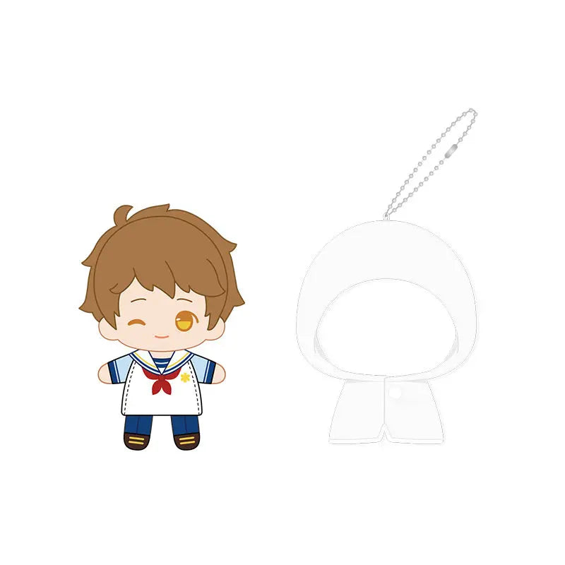 Ensemble Stars!! 2 Poupées à doigts en peluche douce style imperméable, porte-clés et pendentifs de sac, figurines mignonnes, jouets d'anime et de jeu, poupées de collection