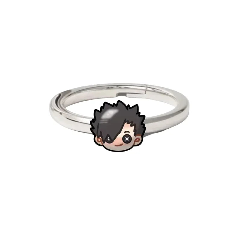 Haikyuu!! Kageyama KozumeKENMAS HinMiShoyo-Bague Ajustable pour Couple, Bijoux Périphpopularité Originaux, Cadeau d'Anniversaire