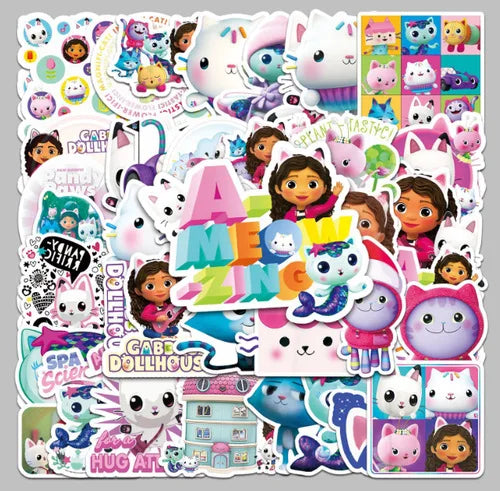 Décoration d'anniversaire Gabby, thème Gabby Dollhouse, vaisselle, assiette, tasse, serviette, nappe, ballon, bannière, toile de fond, fournitures pour fête d'enfants