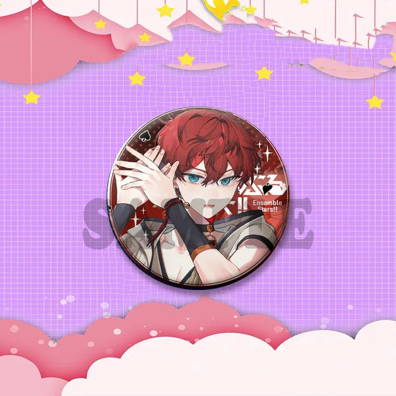 Ensemble étoiles jeu Badge rond créatif dessin animé idole bouton broche vêtements sac à dos bijoux accessoires décoration épinglettes