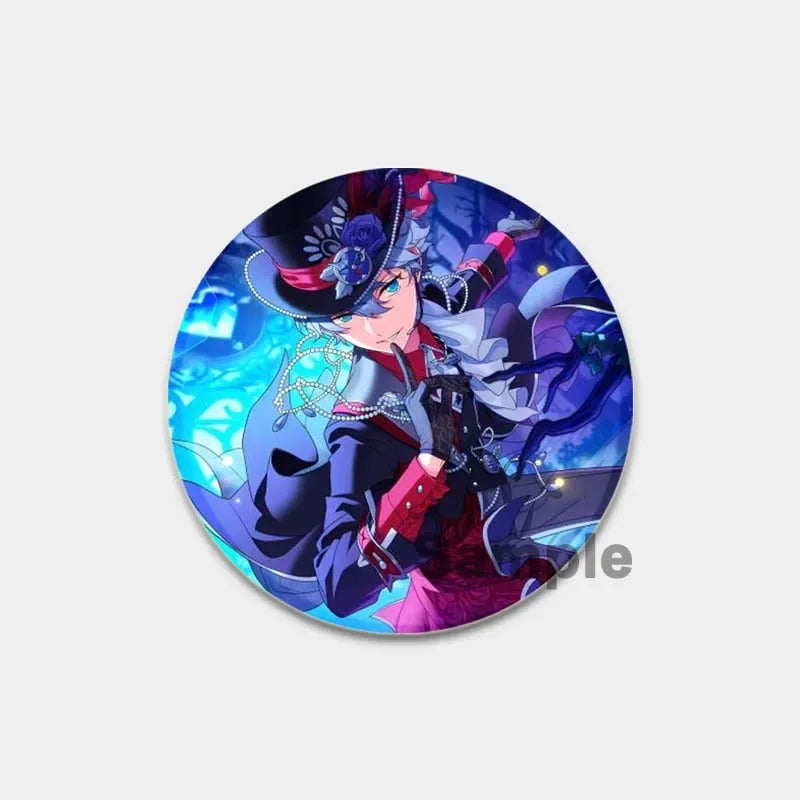 Ensemble d'étoiles rondes faites à la main pour sac à dos, épingles de dessin animé amusantes, accessoires de collection d'anime, décoration de chapeau d'insigne, broches encliquetables
