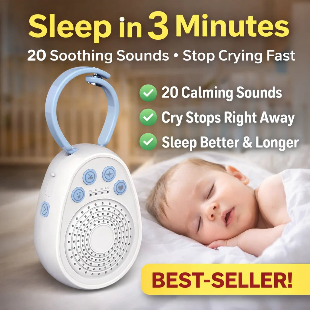 Machine à Bruit Blanc Bébé – Endormissement Rapide en 3 Minutes, 20 Sons Apaisants Rechargeable USB