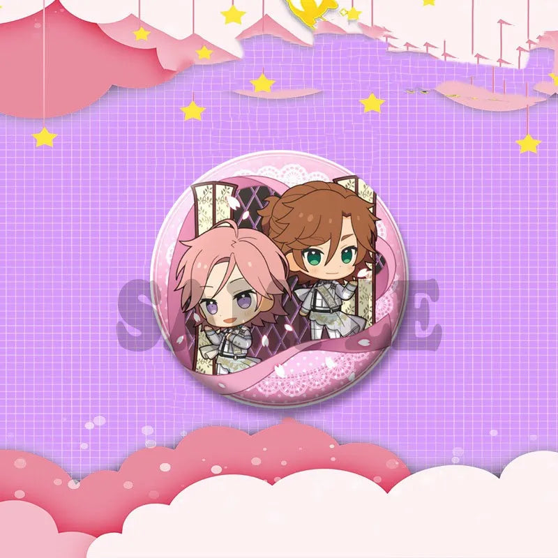 Ensemble étoiles jeu Badge rond créatif dessin animé idole bouton broche vêtements sac à dos bijoux accessoires décoration épinglettes