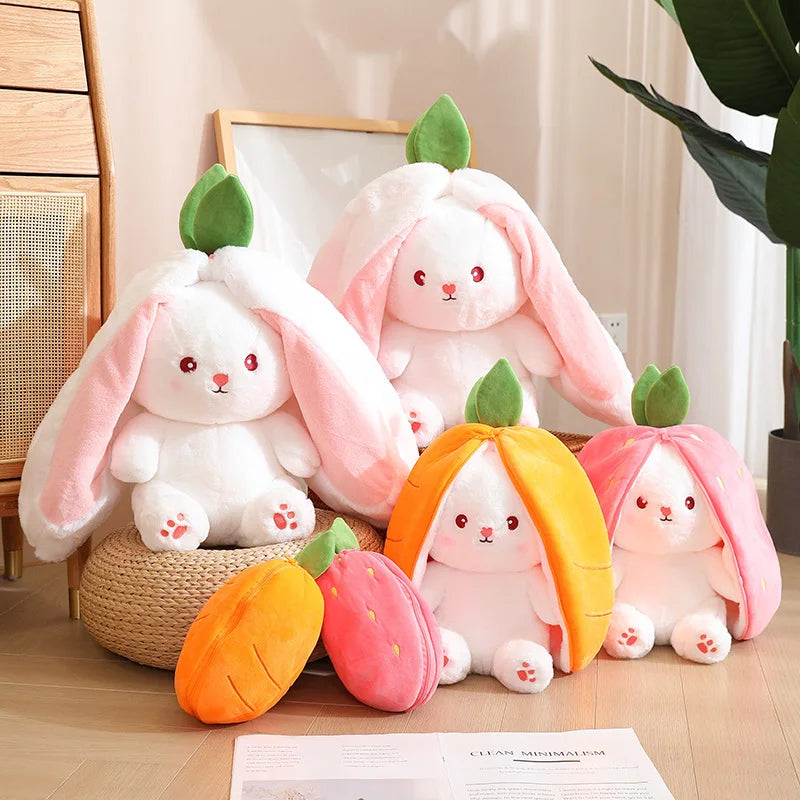 Peluche Lapin Carotte Kawaii – Doudou Doux et Réconfortant pour Bébé et Enfant