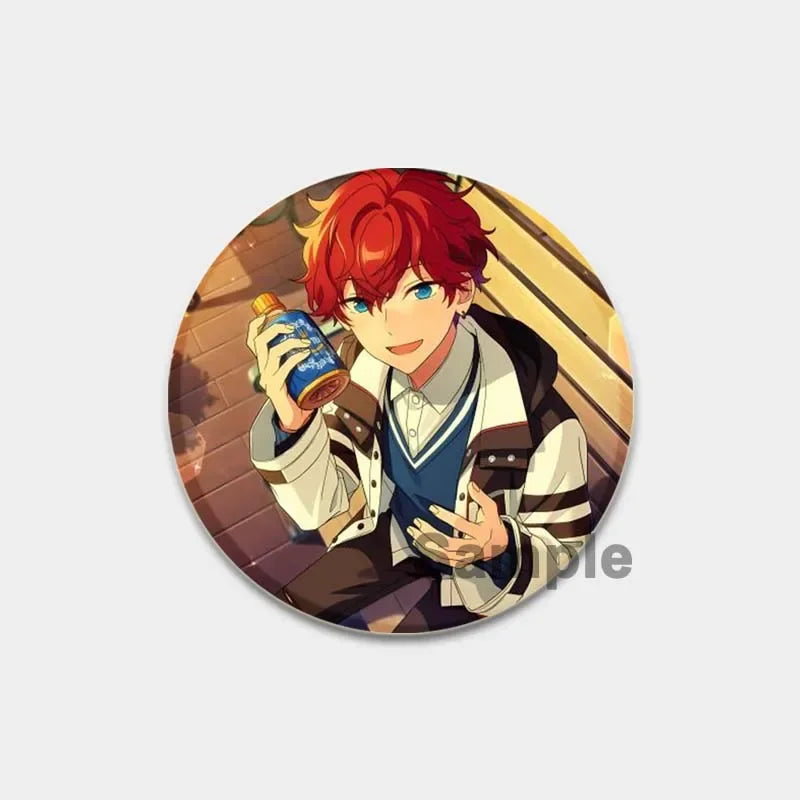 Ensemble d'étoiles rondes faites à la main pour sac à dos, épingles de dessin animé amusantes, accessoires de collection d'anime, décoration de chapeau d'insigne, broches encliquetables