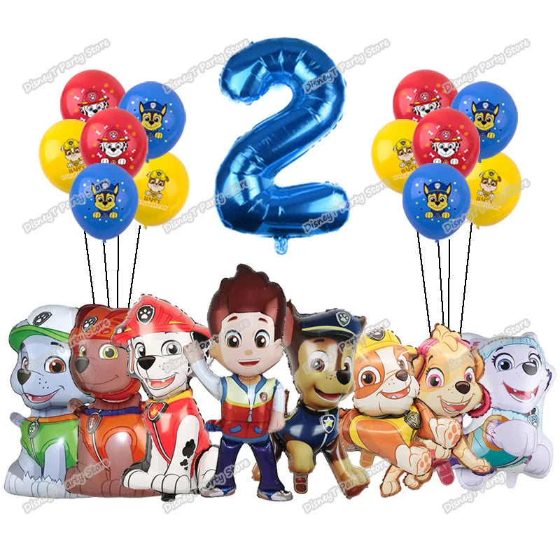 PAW Patrol – décoration de fête d'anniversaire, ensemble de ballons, vaisselle jetable, fournitures pour événements pour enfants, bannière, cadeau d'arrière-plan, nouvelle Version
