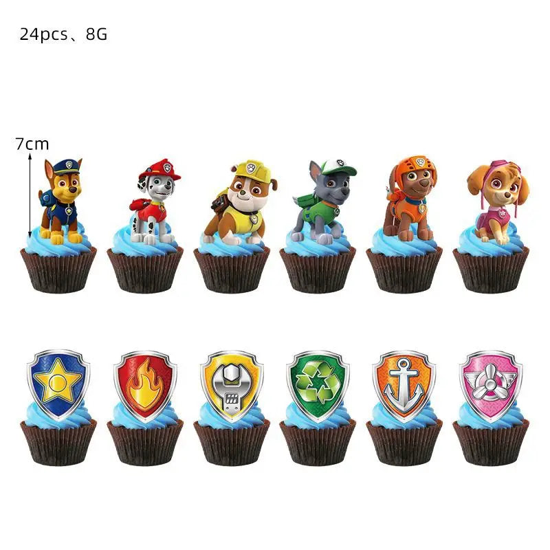 PAW Patrol – décoration de fête d'anniversaire, ensemble de ballons, vaisselle jetable, fournitures pour événements pour enfants, bannière, cadeau d'arrière-plan, nouvelle Version
