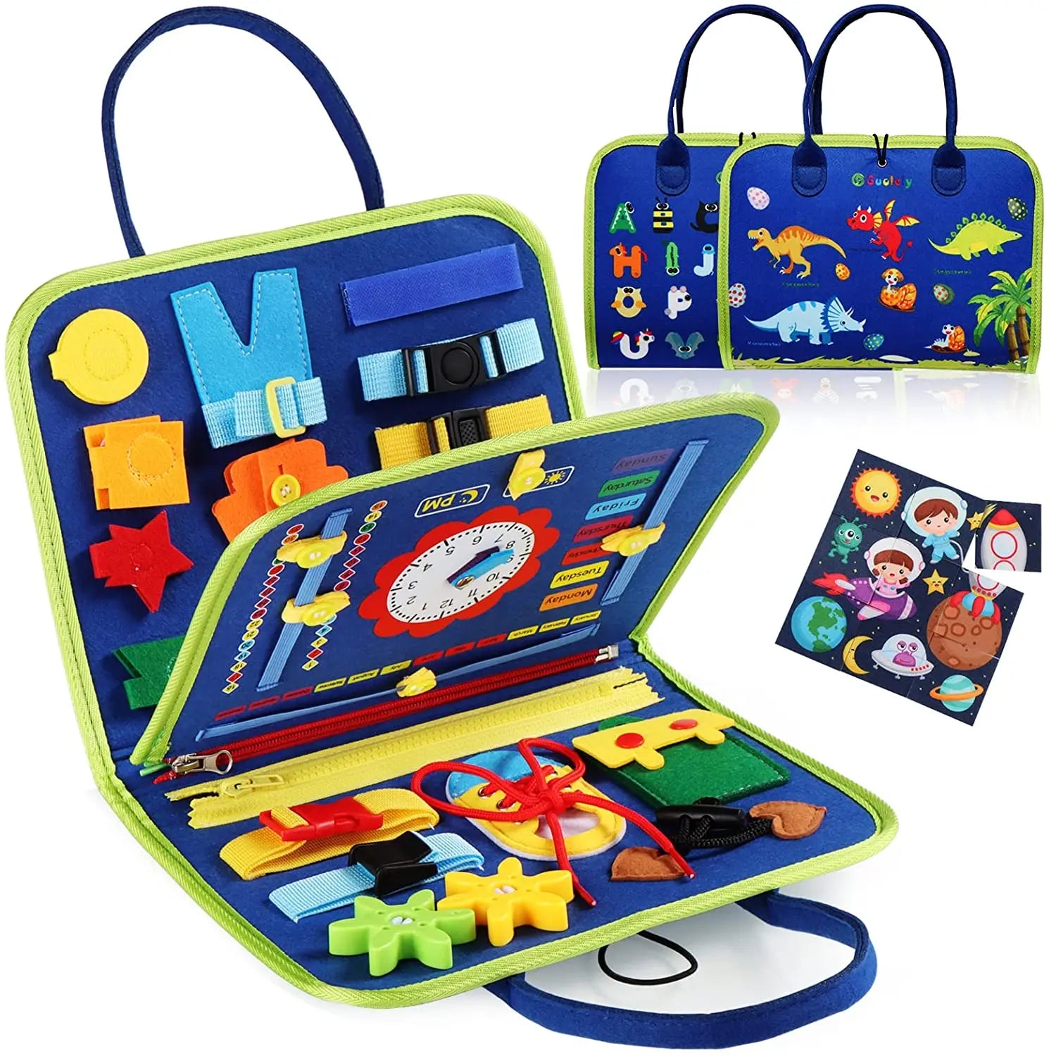 Tableau d’Activités Montessori 7 en 1 – Planche Sensorielle Éducative Portable pour Enfants de 3 à 6 Ans