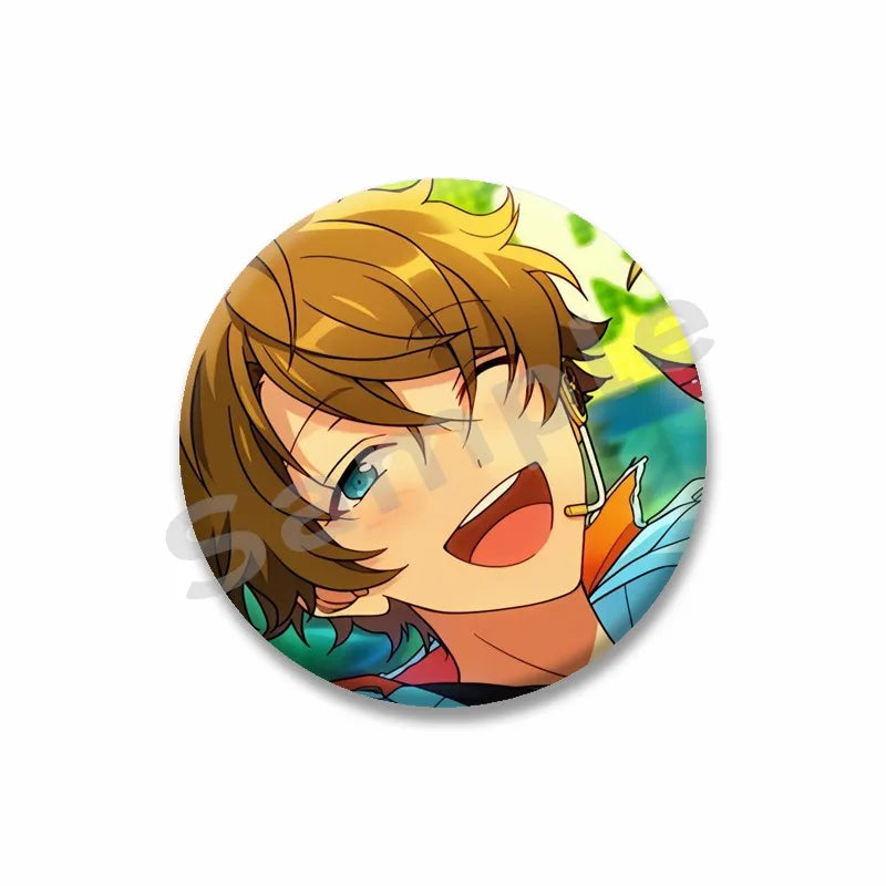 Ensemble étoiles Anime broche sur sac à dos dessin animé rôle Tatsumi Kazehaya Eichi Tenshouin Badge pour vêtements bijoux cadeau pour amis