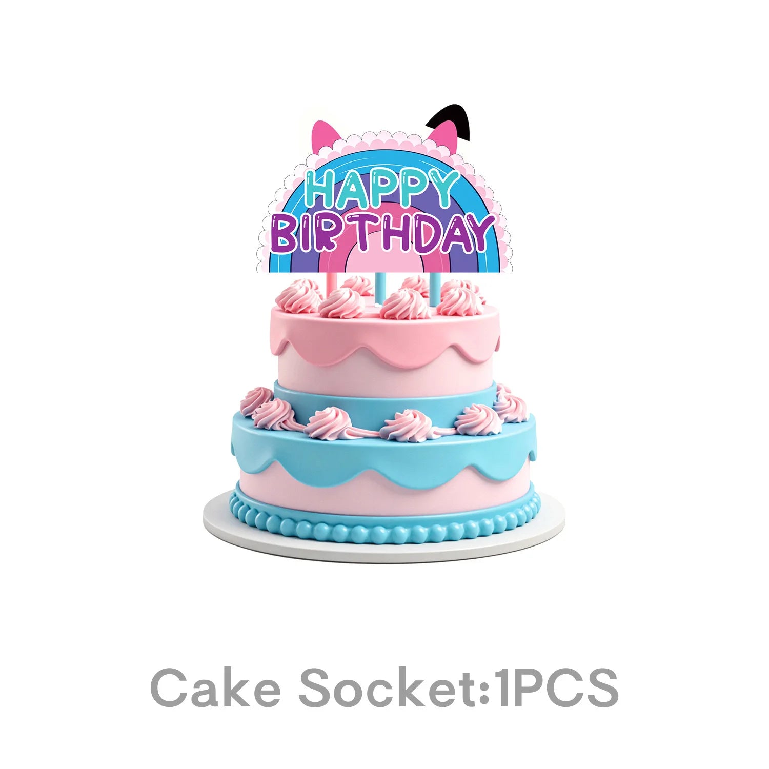 Gabby House – décoration de gâteau thème, carte de gâteau, fournitures de fête d'anniversaire pour enfants filles, choix de Cupcake pour réception-cadeau pour bébé