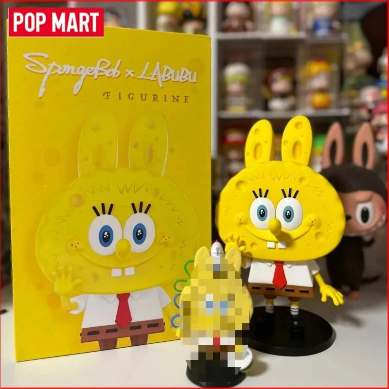 POP MART LABUBU Collection Limitée Elevator Début de la Série Field Trip Bob l'éponge Skateboard Sweet Clown