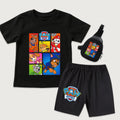 Ensemble t-shirt et short en coton imprimé dessin animé PAW Patrol pour garçons et filles avec mini sac banane, vêtements d'été pour enfants