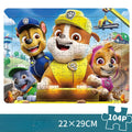 104 pièces Paw Patrol Puzzle pour enfants dessin animé patrouille canine Puzzles jouets éducatifs jeux d'apprentissage garçons filles cadeau