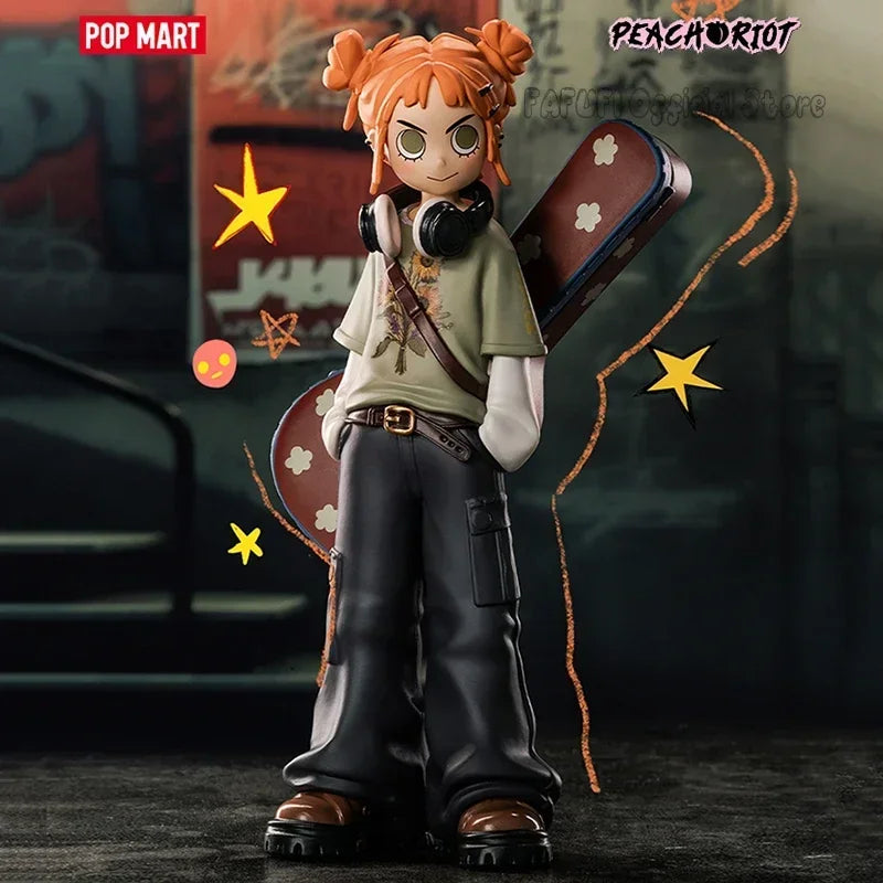 POP MART – boîte aveugle série Peach Riot Rise Up, boîte mystère, ornements Kawaii, Figurines, décoration de maison, modèle de bureau, poupées, cadeau pour filles