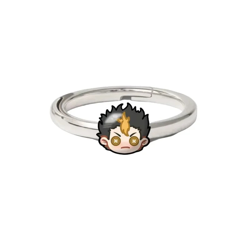Haikyuu!! Kageyama KozumeKENMAS HinMiShoyo-Bague Ajustable pour Couple, Bijoux Périphpopularité Originaux, Cadeau d'Anniversaire