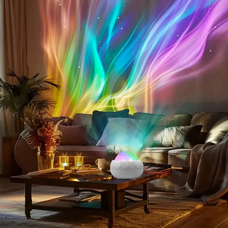 Projecteur Aurores Boréales LED – Veilleuse Ciel Étoilé Multicolore pour Chambre Bébé & Enfant
