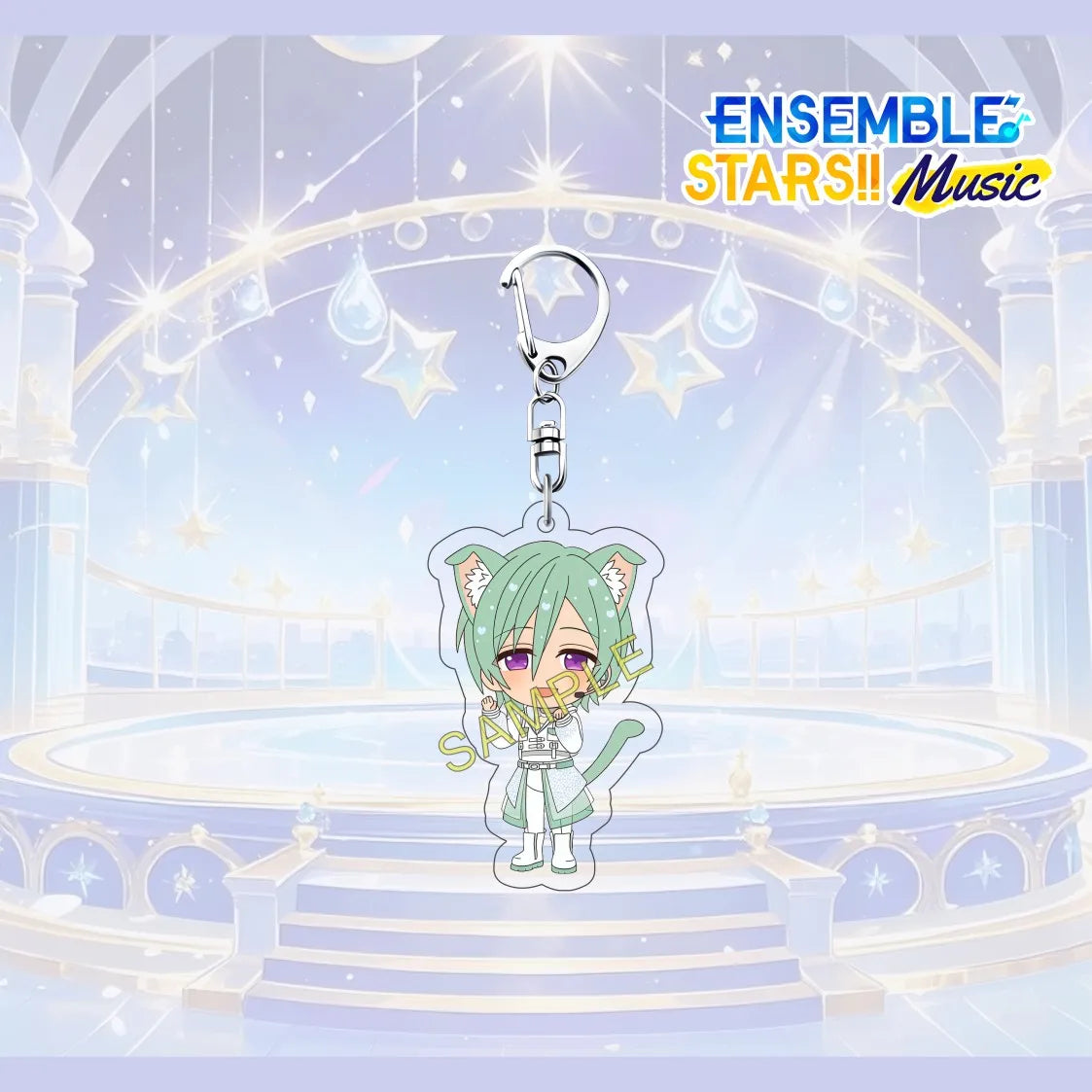 Porte-clés en acrylique de 6 cm avec personnage mignon de l'anime Ensemble Stars, pendentif pour sac à dos, décoration de clé de voiture, cadeau de collection pour fans