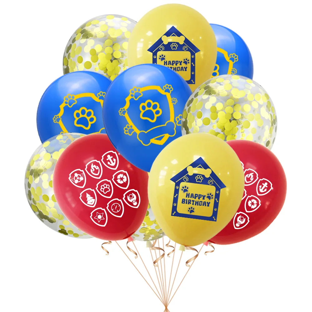 Ballons Pat'Patrouille en Latex de 12 Pouces, Décoration de ixd'Anniversaire, Dessin Animé, Chiot