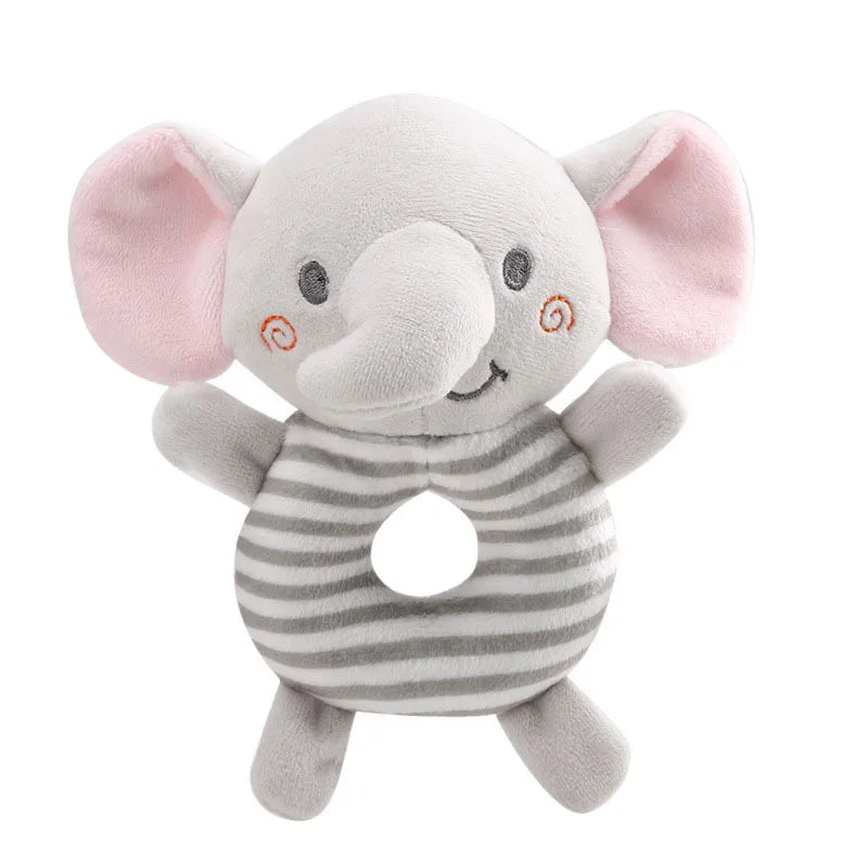 Hochet en Peluche Bébé avec Anneau de Préhension – Jouet d’Éveil Sensoriel Doux de 0 à 24 Mois